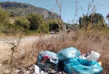 basuras en el camino de Fátima